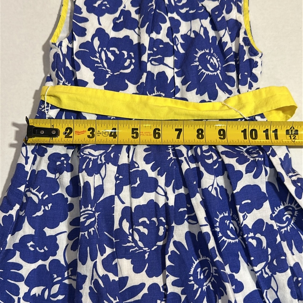 Mini Boden Floral Blue and Yellow Kids Dress - Picture 10 of 10
